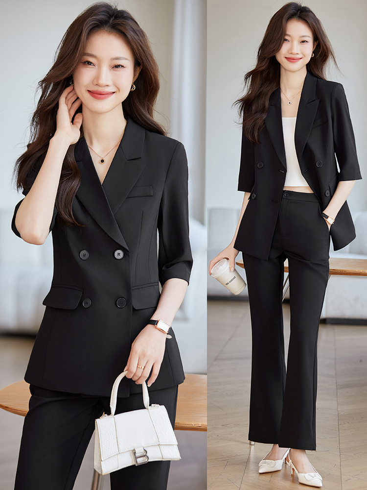 Women Formal Wear Interview - Spring Thin Professional Suit Set for