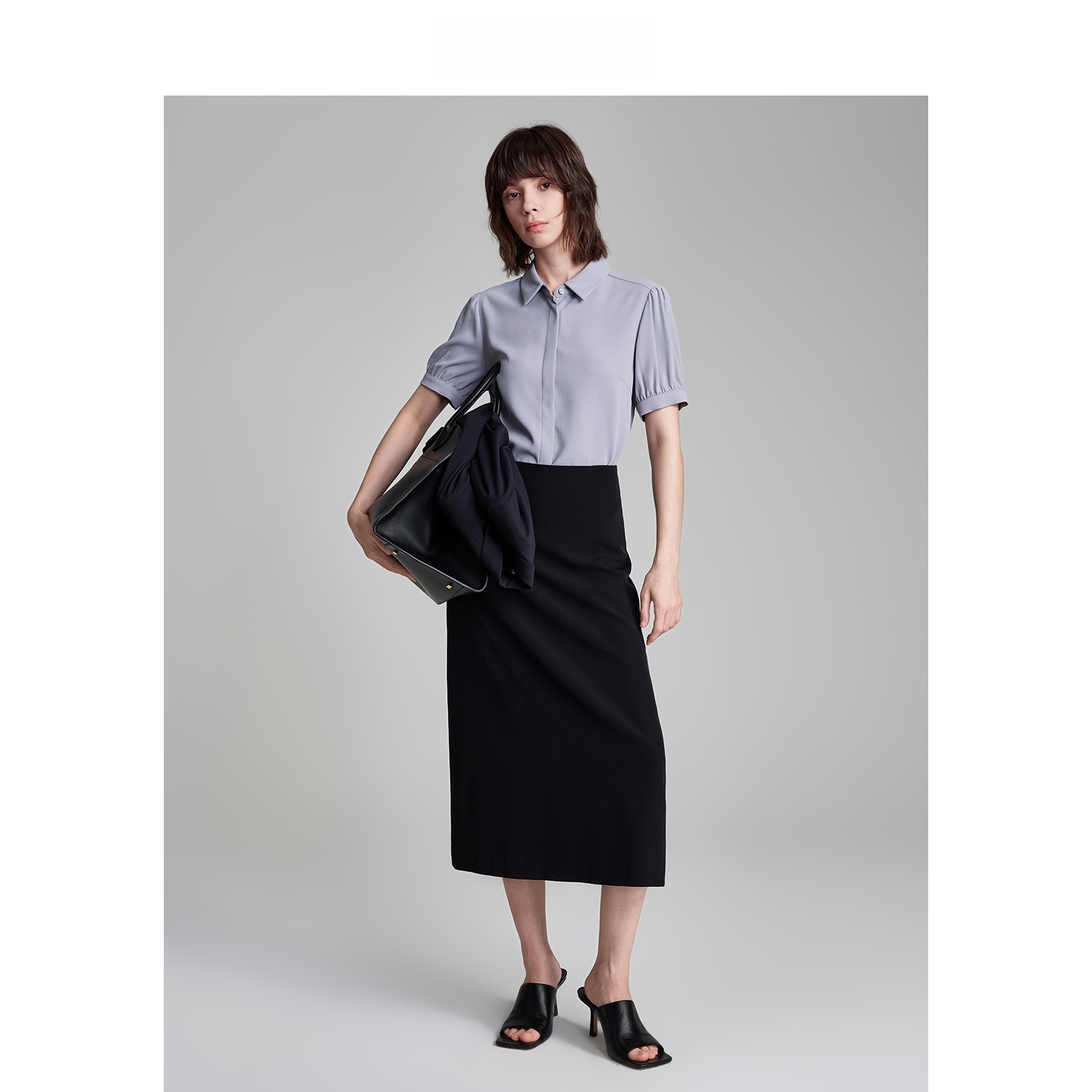 Women Formal Wear Interview - LeLenth Casual Short Sleeve Chiffon Shirt