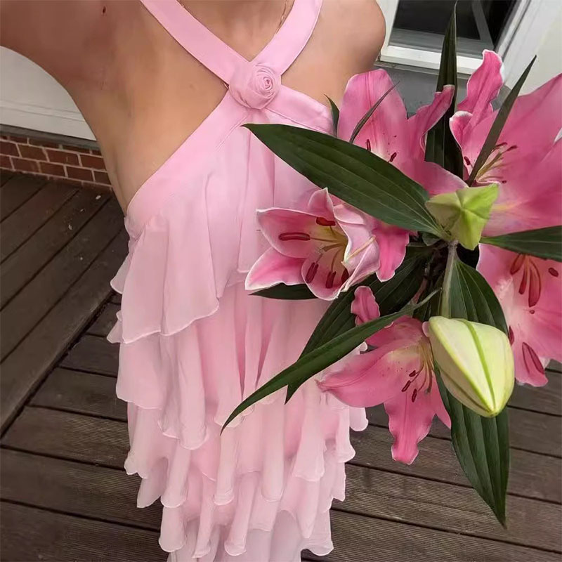 Women Ruffles Layered Dresses  - Formal Wear For Women Xl avis et prix