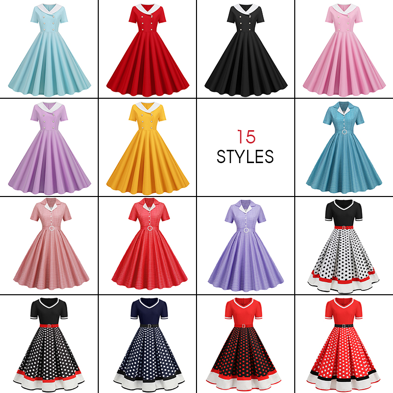 Womens Retro 50s 60s Rockabill - Elderly Women Formal Wear avis et prix