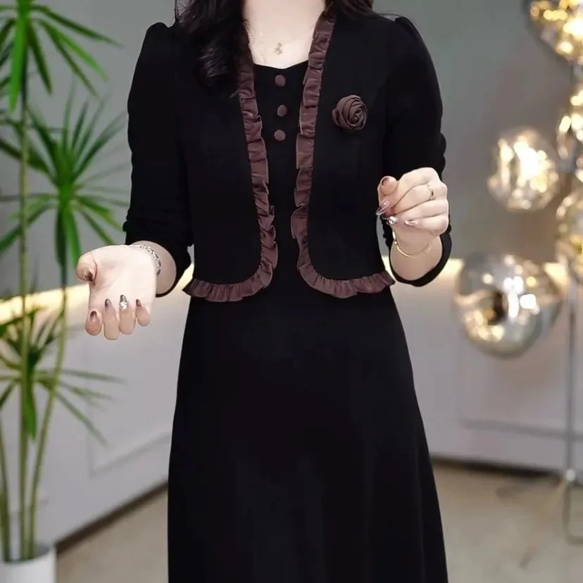 Autumn Winter Add Velvet Long  - Elderly Women Formal Wear avis et prix