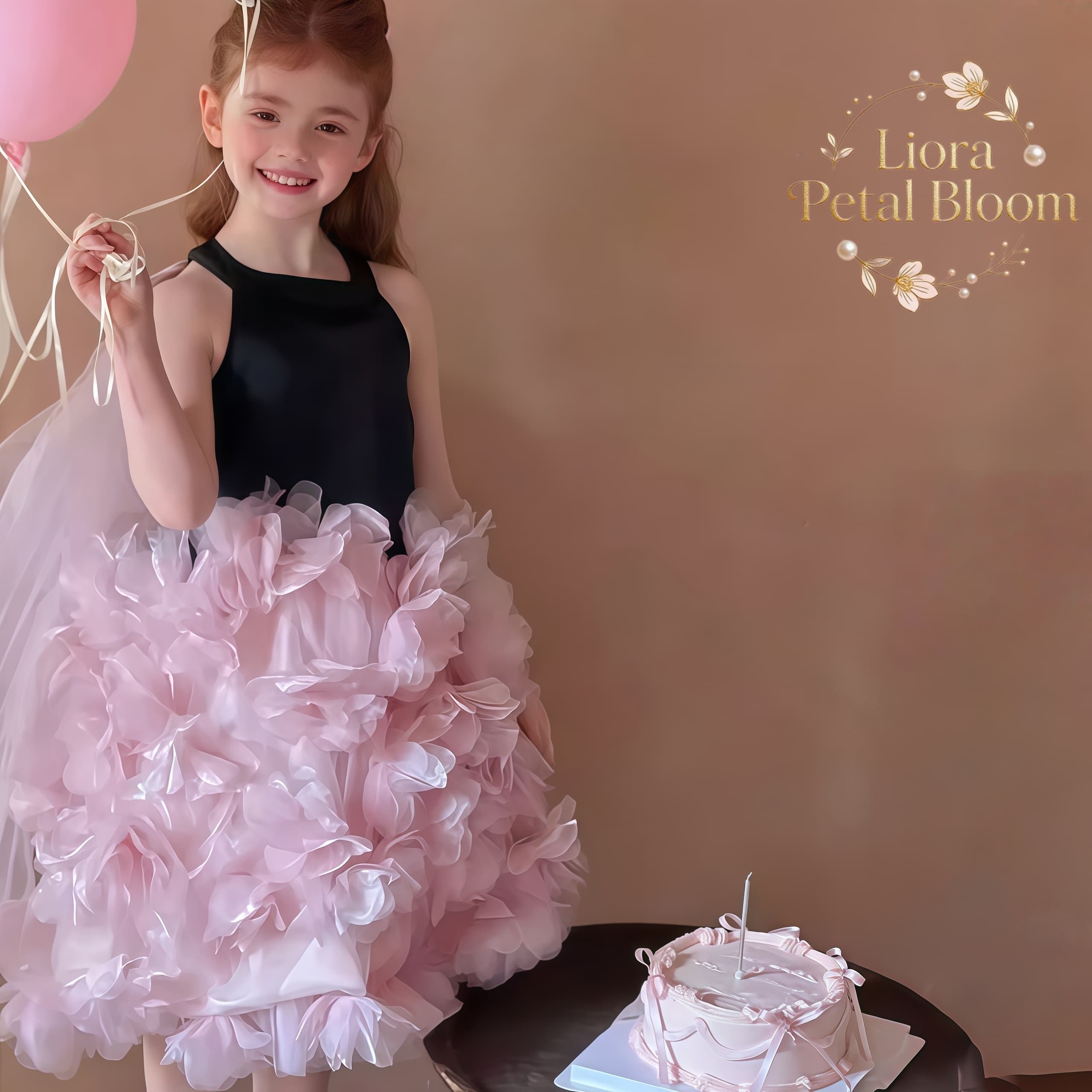 Girls' Black Floral Tulle Dres - Woman Formal Wear avis et prix
