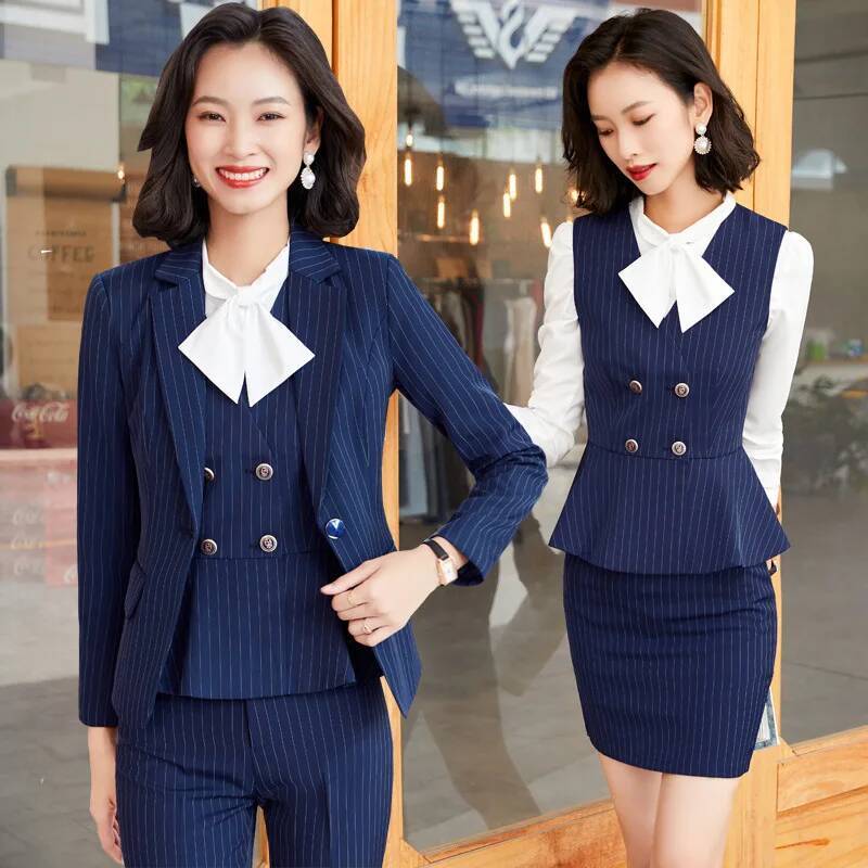 Fashion Striped Formal Busines - Women Formal Wear Interview avis et prix