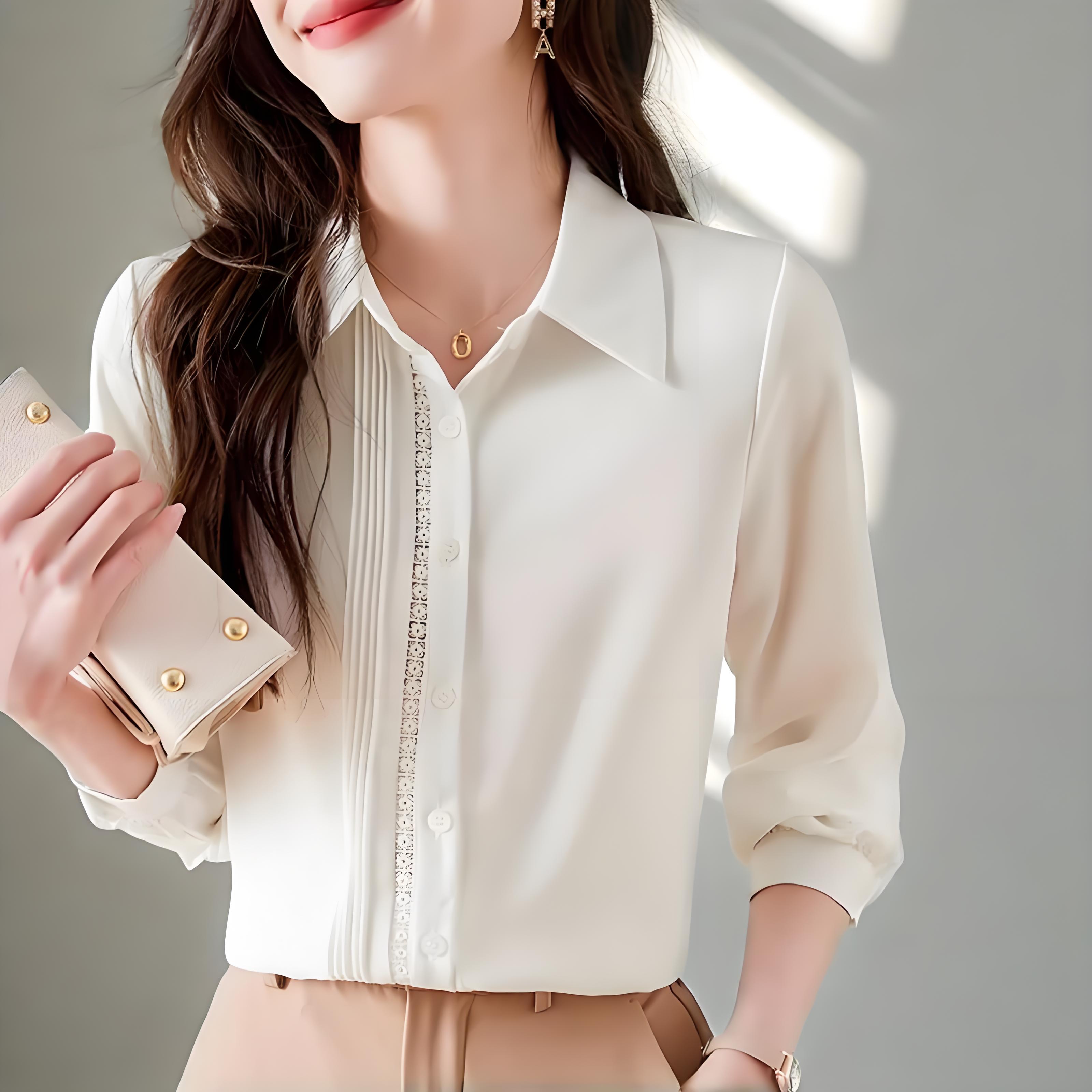 White Shirt for Women Elegant  - Formal Wear For Women Xl avis et prix