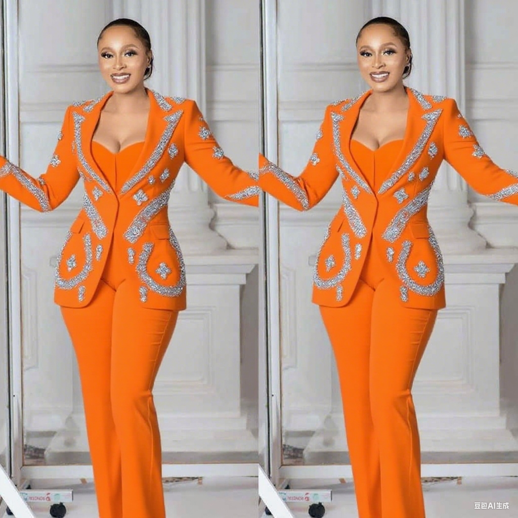 Luxury Women Pants Suits 2 Pcs - Women Formal Wear For Plus Size avis et prix