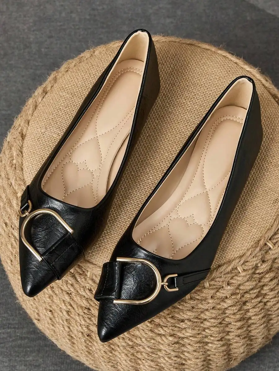 Elegant Women’s Black Pointed  - Women Formal Wear With Shoes avis et prix
