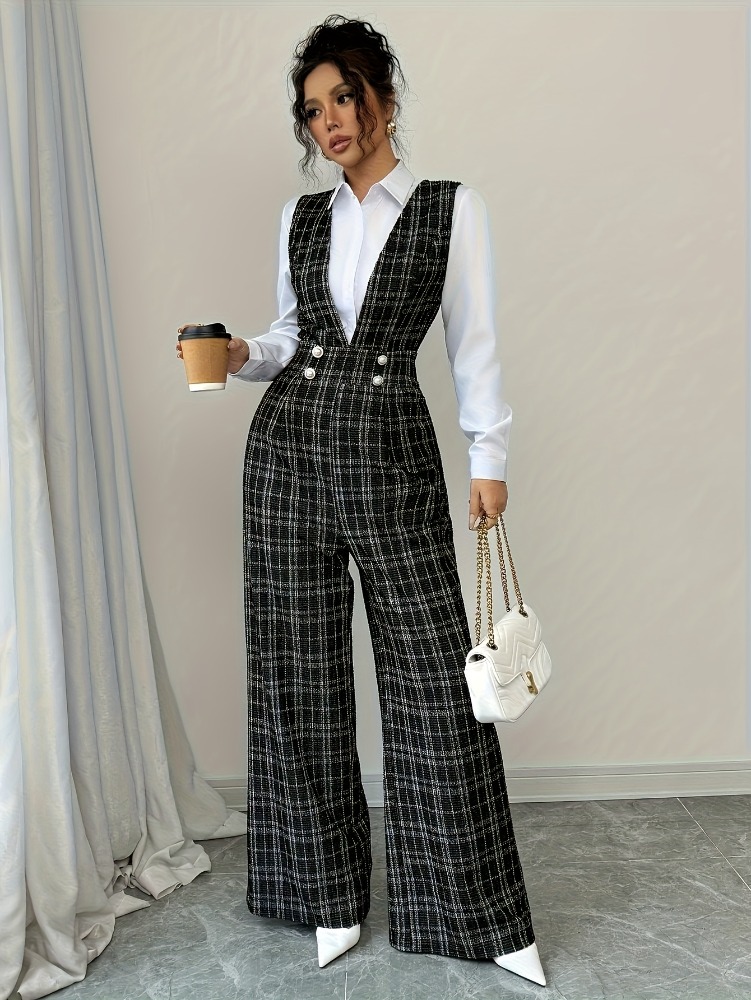 Women High Waist Wide Leg Plai - Women Formal Wear Office avis et prix